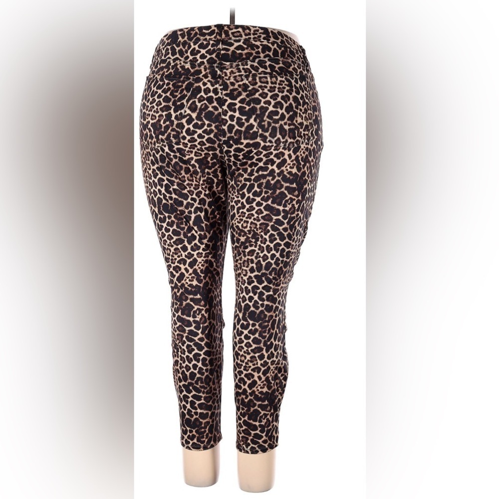 Jen 7 Ankle Skinny Golden Leopard Jeans 22W